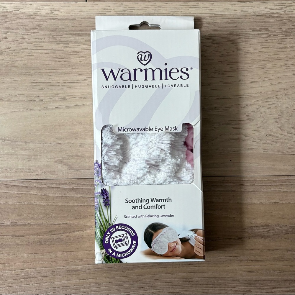 Warm White Microwavable Eye Mask